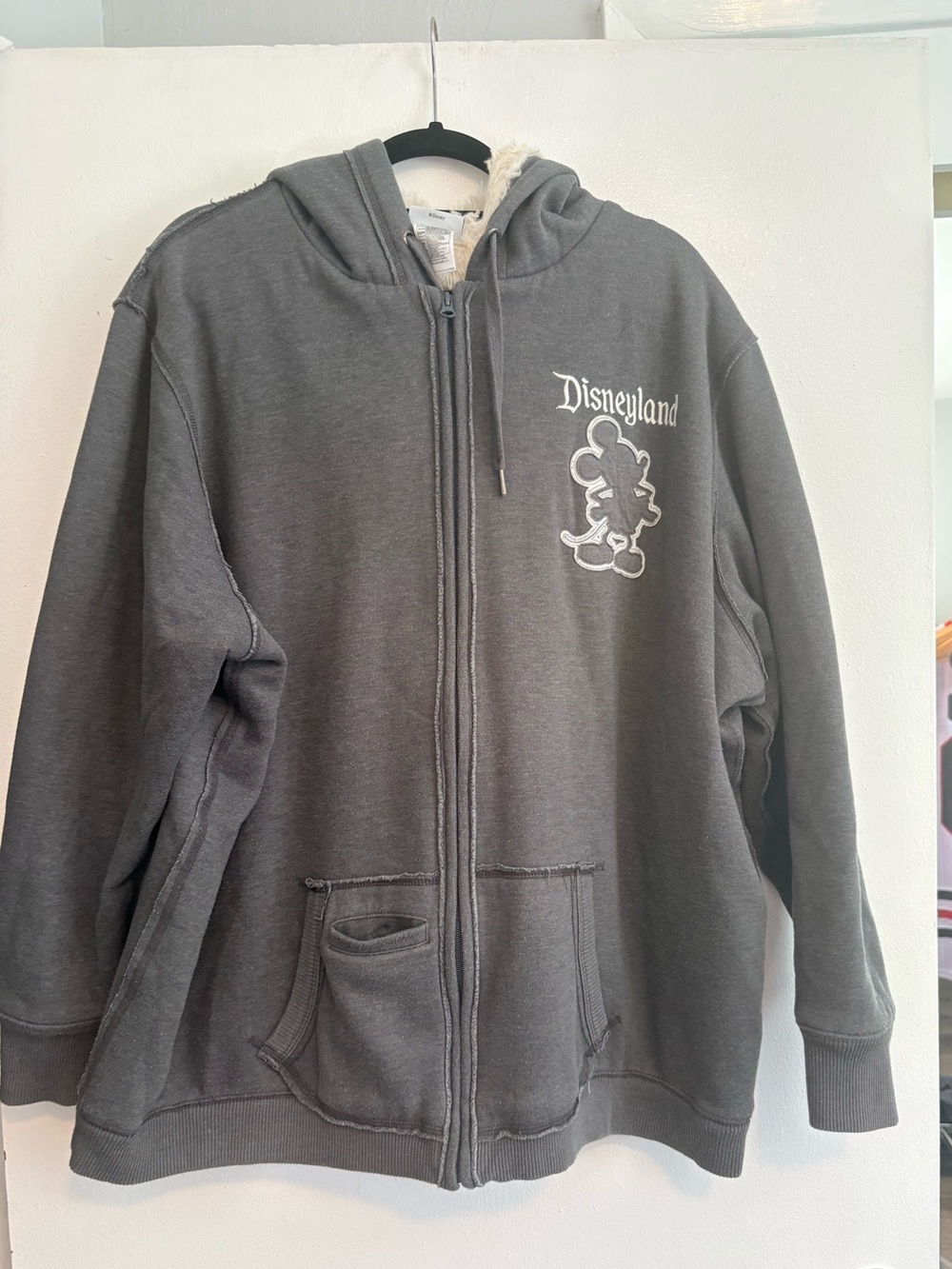Disneyland 55th Anniversary Charcoal Gray Zip-Up Hoodie - women’s 3X
